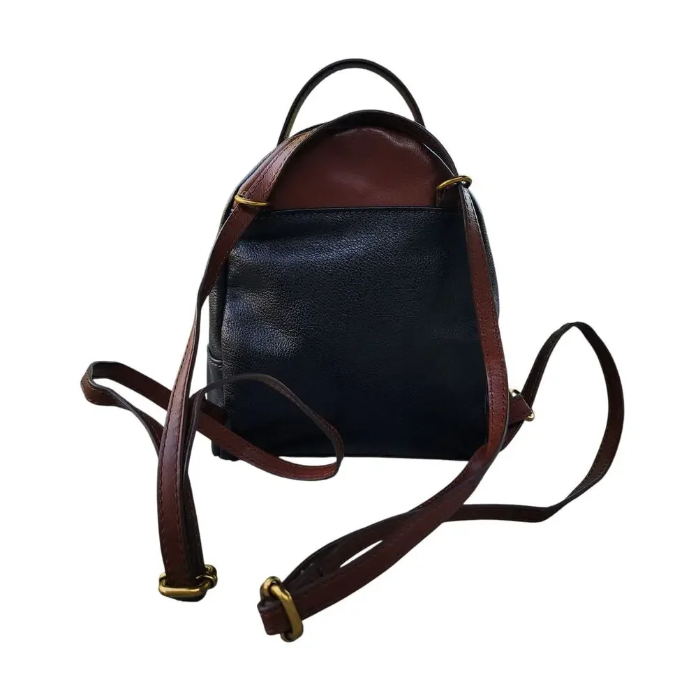 Fossil Felicity Color Block Leather Mini Backpack